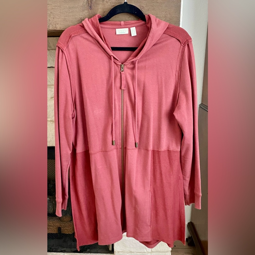 LOGO Tunic Tone-on-Tone Colorblock Jacket